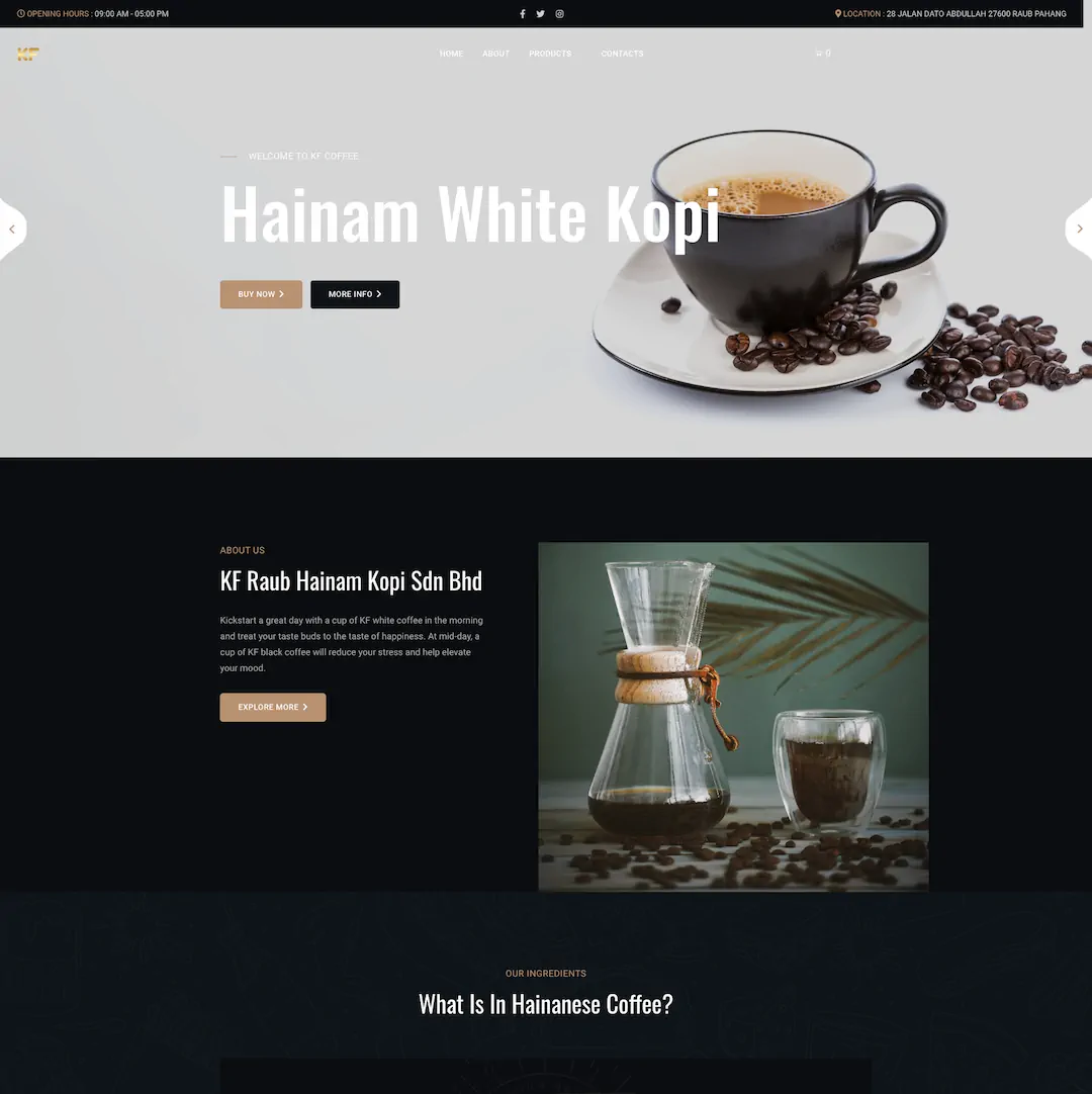 https://www.techtree.my/KfCoffee-Website